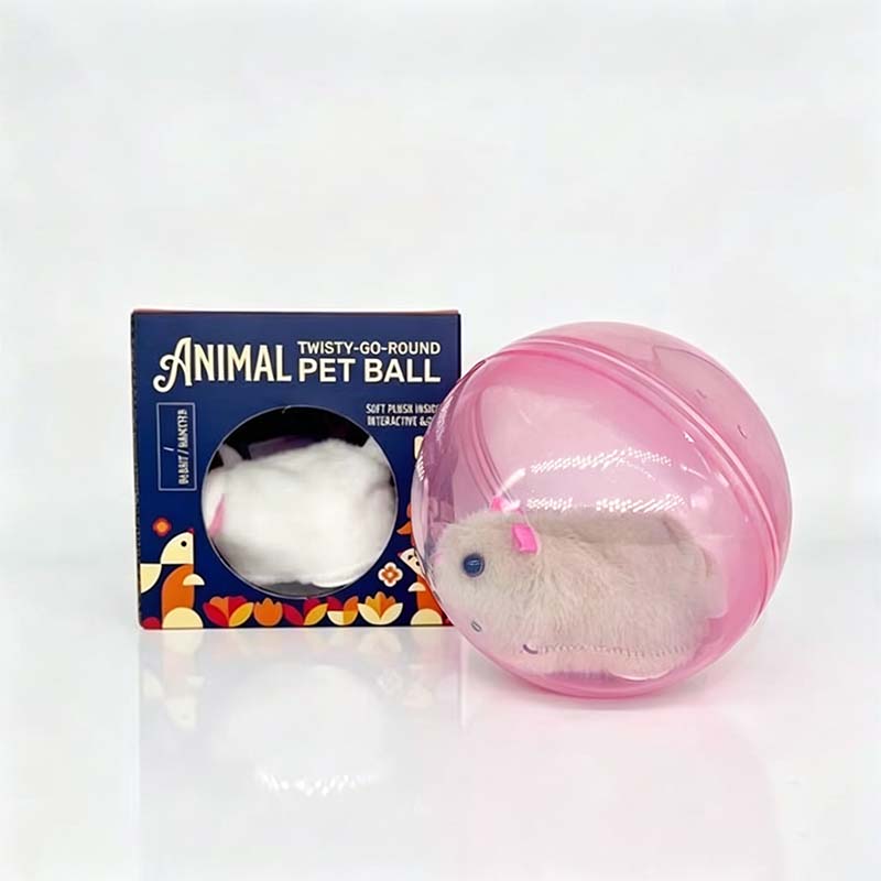 🧒Pet-friendly toys🐱Auto-Rolling Ball with Mouse Hands-Free Play for Indoor Cats
