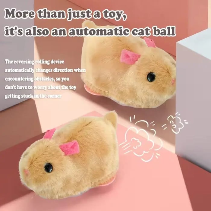 🧒Pet-friendly toys🐱Auto-Rolling Ball with Mouse Hands-Free Play for Indoor Cats