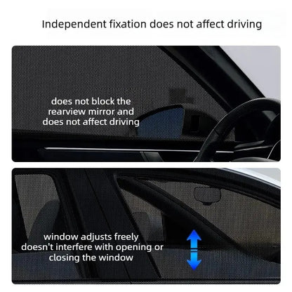 Car Anti‑Mosquito Screen/Net. 4 Pack Car Sunshade Curtain. Mosquito Net For Car Glass. Privacy Window Mesh