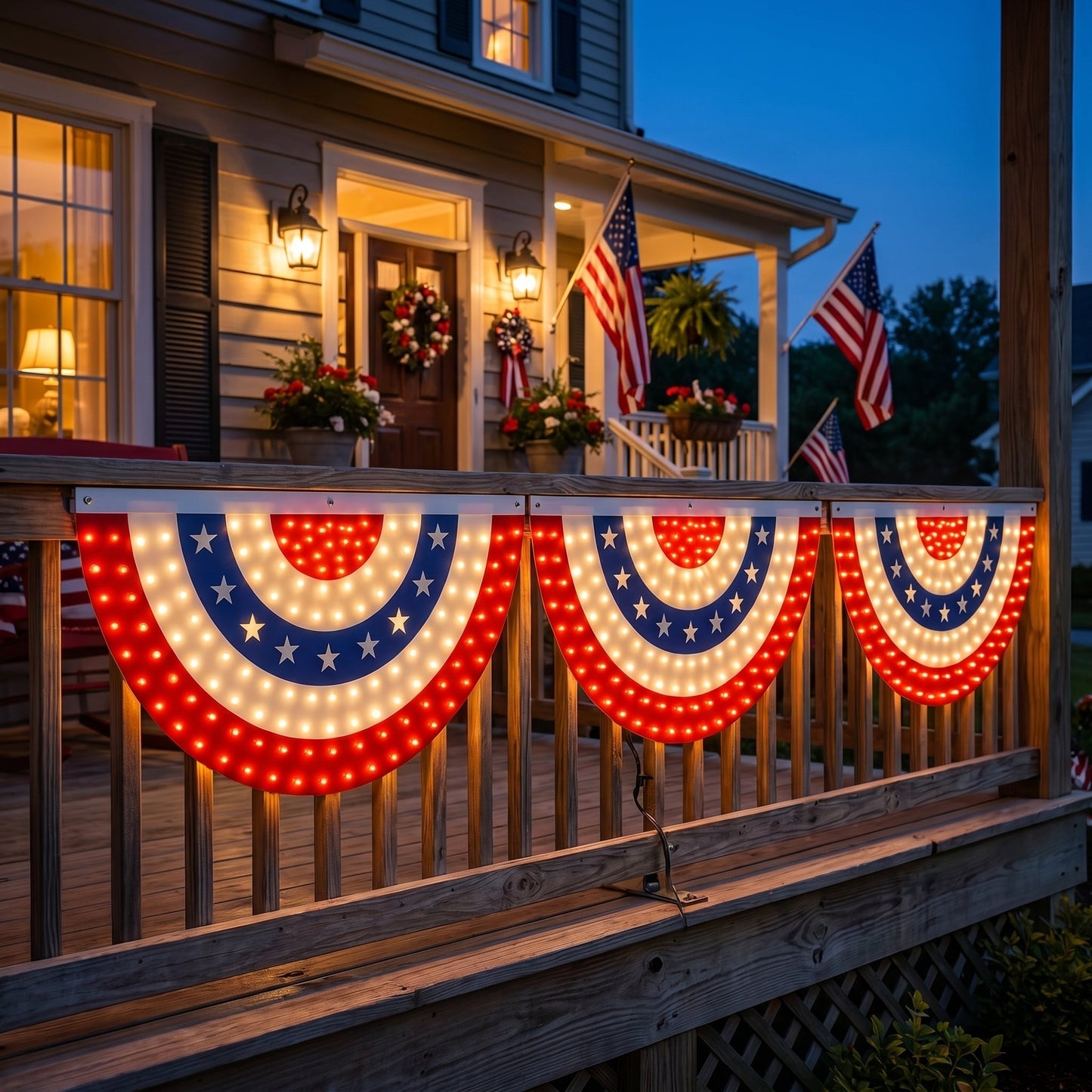 🏆Flash Sale-49% OFF⚡ 50K+ SOLD! 3 x 6 Ft LED Patriotic Bunting Banner for America's 250th