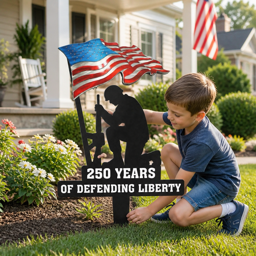 💥🔥 Limited time 57% OFF! First 50 pieces enjoy 57% off! 🔥💥 ✨🇺🇸🗽 15.75 Metal Garden Stake – 🎖️ 250 Years of Defending Liberty