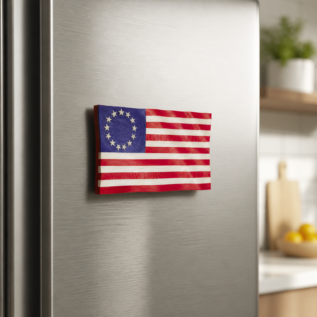 5.5 USA 250th Anniversary Articulated Waving Flag with Internal Magnets