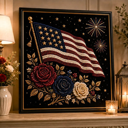 🦅America 250th Anniversary Pearl Art Kit – Stars & Stripes Skyline Limited Edition