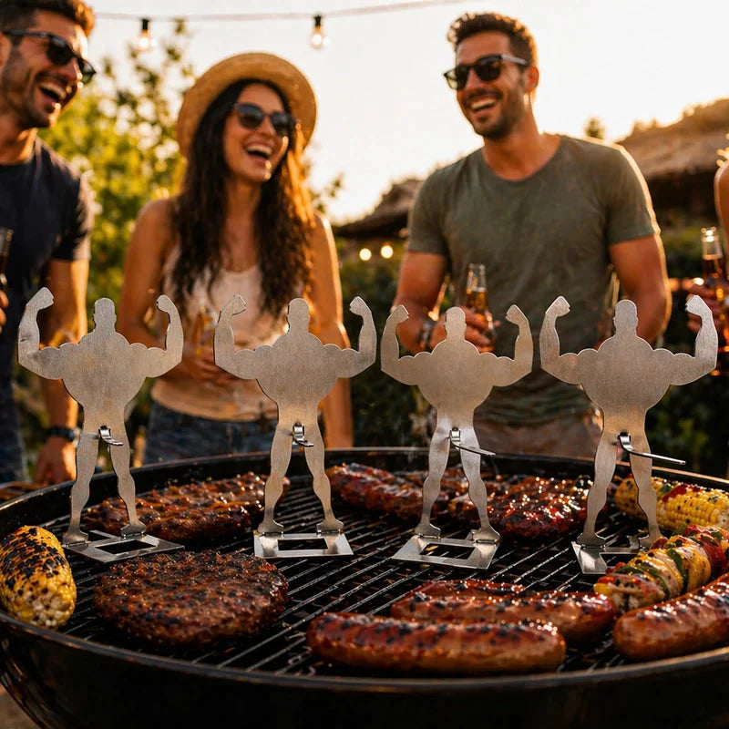 Muscle Grill Guy – The Funniest BBQ Flex 🍖 standing on kitchen counter