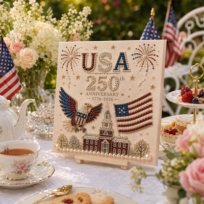 🔥LAST DAY 50% OFF - 🇺🇸 USA 250th Anniversary DIY Pearl Painting Kit ✨❤️‍🔥