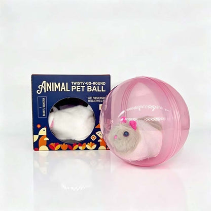 🧒Pet-friendly toys🐱Auto-Rolling Ball with Mouse Hands-Free Play for Indoor Cats