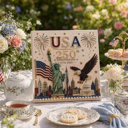 🔥LAST DAY 50% OFF - 🇺🇸 USA 250th Anniversary DIY Pearl Painting Kit ✨❤️‍🔥