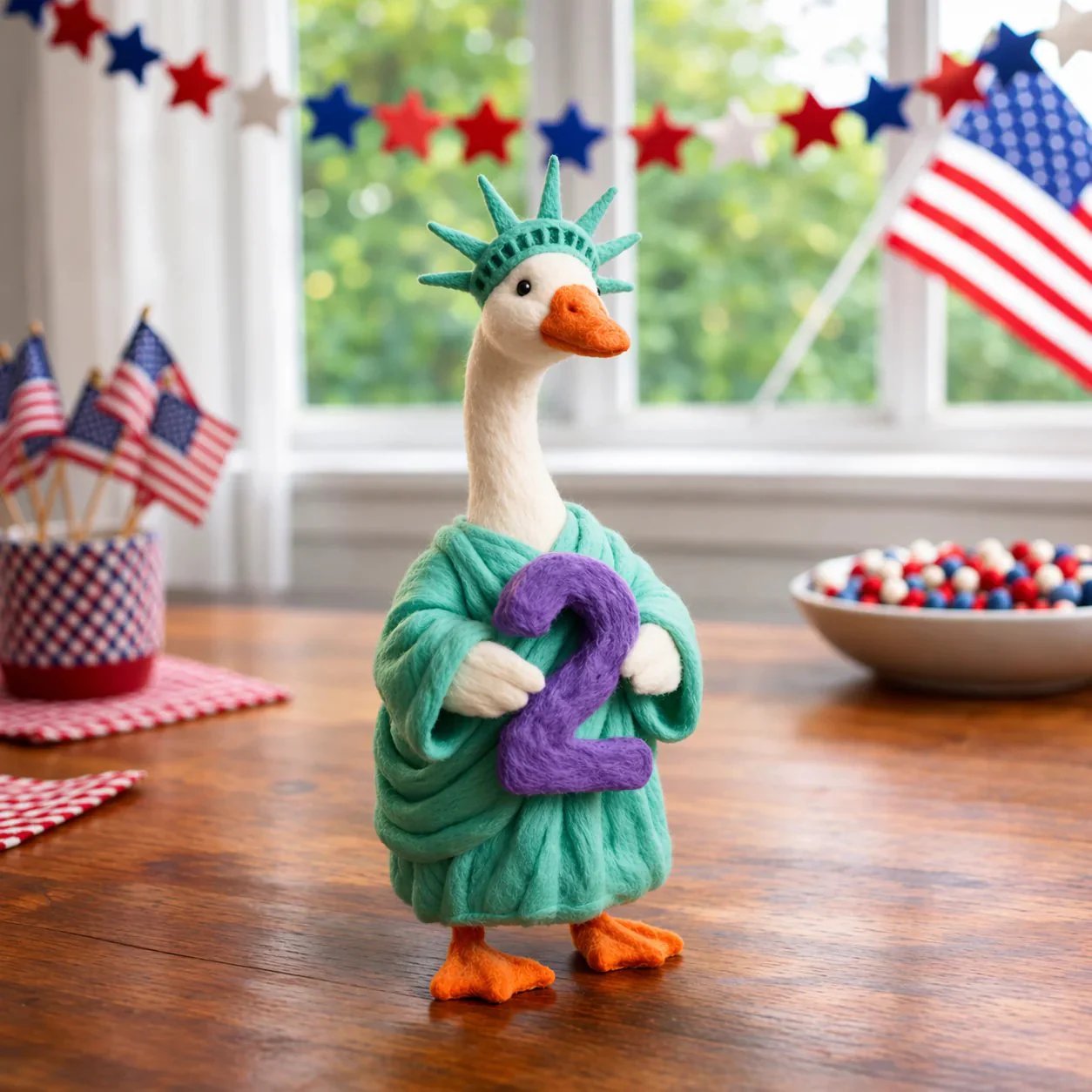 🔥Last Day 49% OFF—Whimsical USA 250 Patriotic Geese Centerpiece
