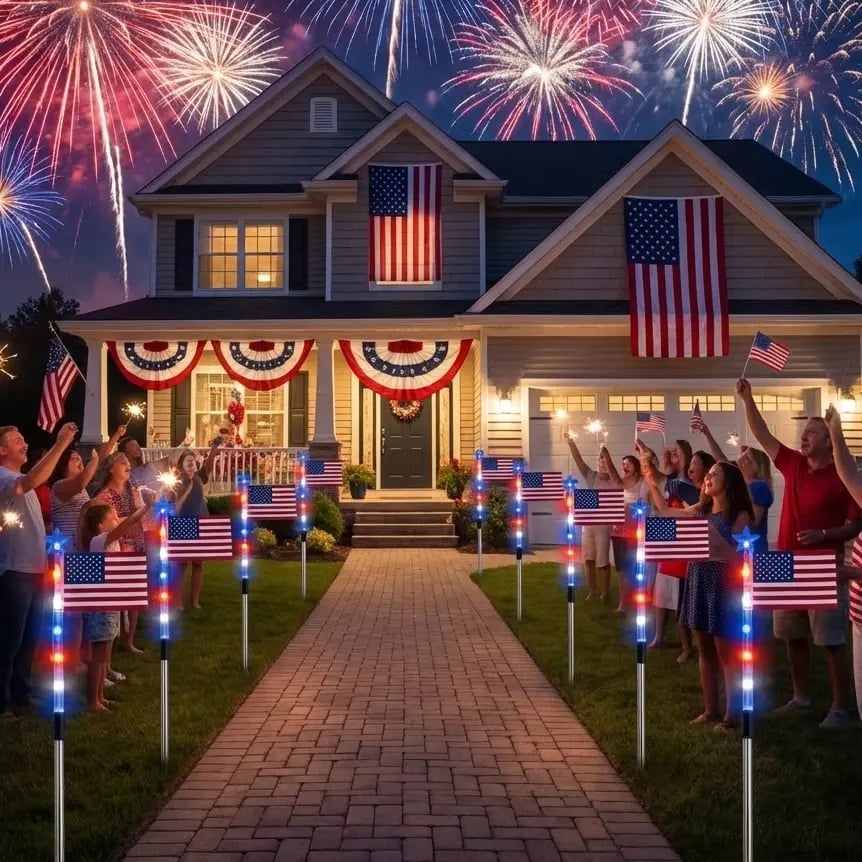 8-Piece Flag Light Set 🔥79%OFF