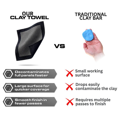 ✨Last Day 49% OFF - Clay Towel - 12x12 Brushed Microfiber