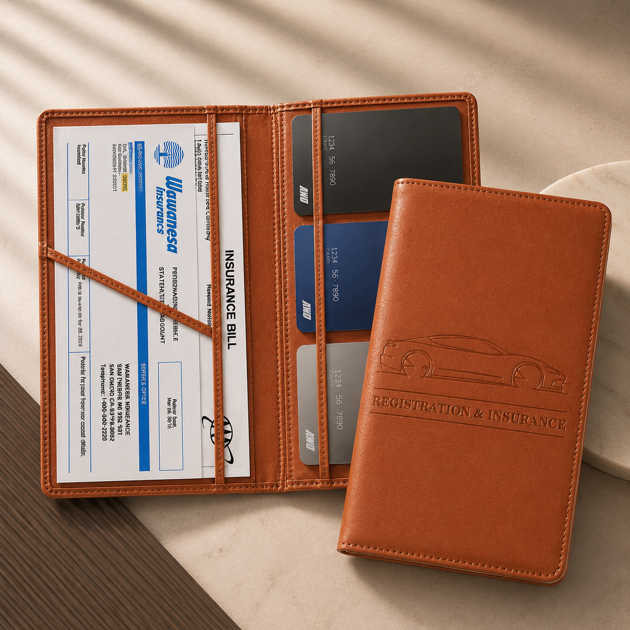 🚘Car Registration & Insurance Card Holder detail view