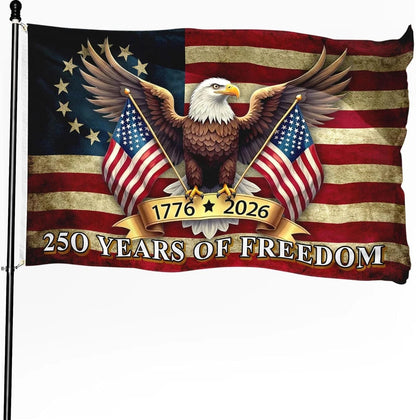 USA 250th Anniversary Flag 1776 - 2026 Patriotic Eagle
