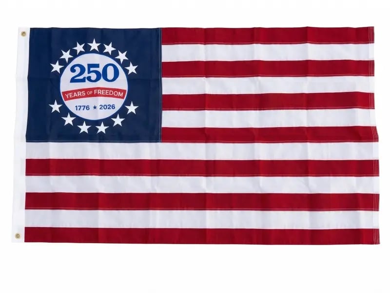 🔥250th Anniversary USA Commemorative Flag (3x5 Ft).Double-Sided Embroidered