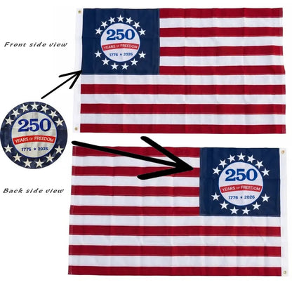 🔥250th Anniversary USA Commemorative Flag (3x5 Ft).Double-Sided Embroidered