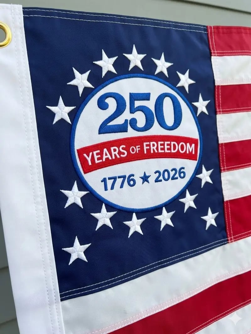 🔥250th Anniversary USA Commemorative Flag (3x5 Ft).Double-Sided Embroidered