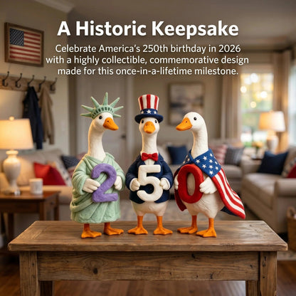 🔥Last Day 49% OFF—Whimsical USA 250 Patriotic Geese Centerpiece