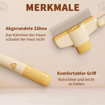 🔥NEUJAHRSVERKAUF - Selbstreinigender Flohkamm und Fellpflegebürste für Haustiere