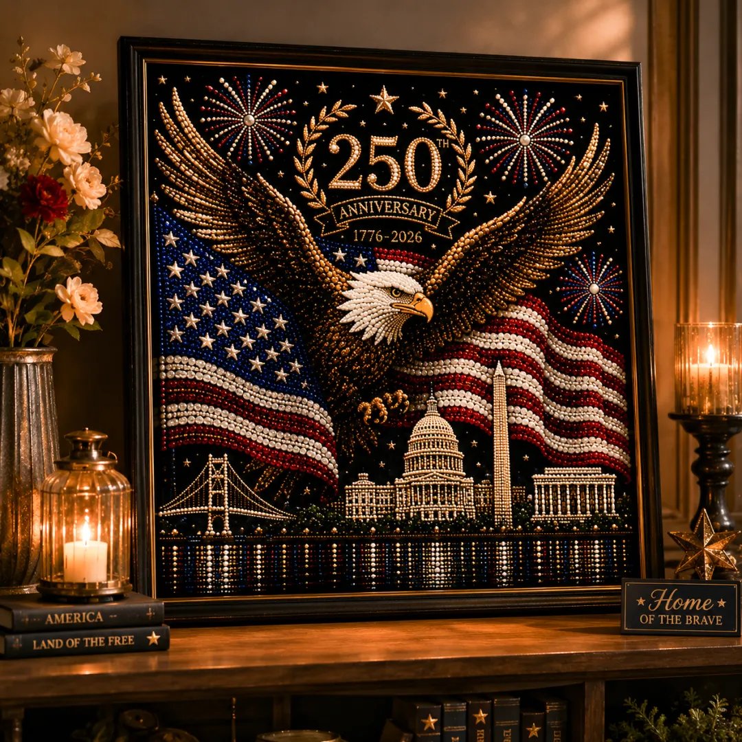🦅America 250th Anniversary Pearl Art Kit – Stars & Stripes Skyline Limited Edition