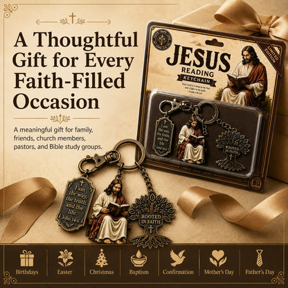🎉Jesus Reading Keychain