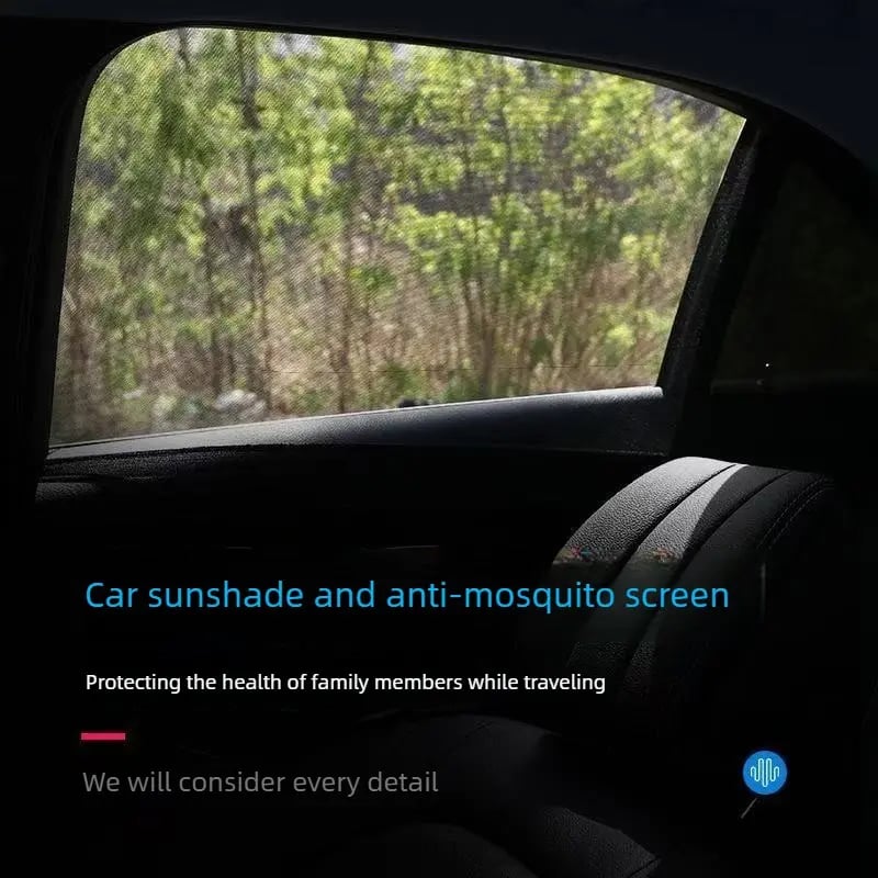 Car Anti‑Mosquito Screen/Net. 4 Pack Car Sunshade Curtain. Mosquito Net For Car Glass. Privacy Window Mesh