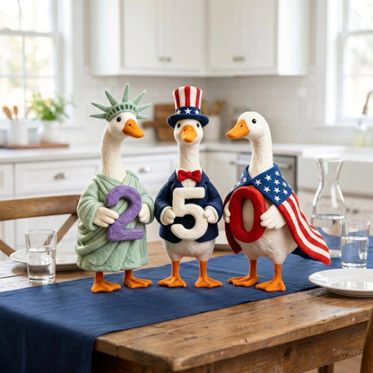 🔥Last Day 49% OFF—Whimsical USA 250 Patriotic Geese Centerpiece