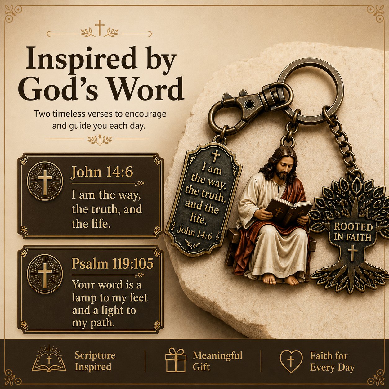 🎉Jesus Reading Keychain