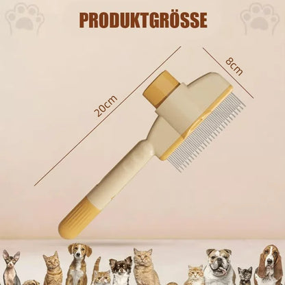 🔥NEUJAHRSVERKAUF - Selbstreinigender Flohkamm und Fellpflegebürste für Haustiere