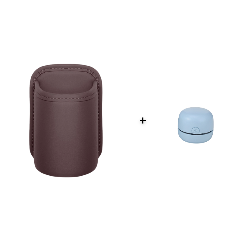 Leather Car Door Cup Holder – Wide‑mouth opening. easy reach for drinks & phone. Clip‑on secure fit. PU leather. tough & stylish. 🛡️✨