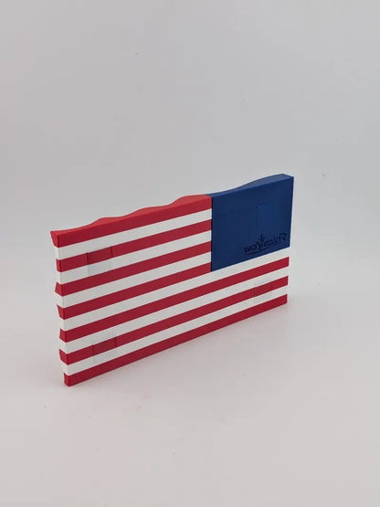 5.5 USA 250th Anniversary Articulated Waving Flag with Internal Magnets