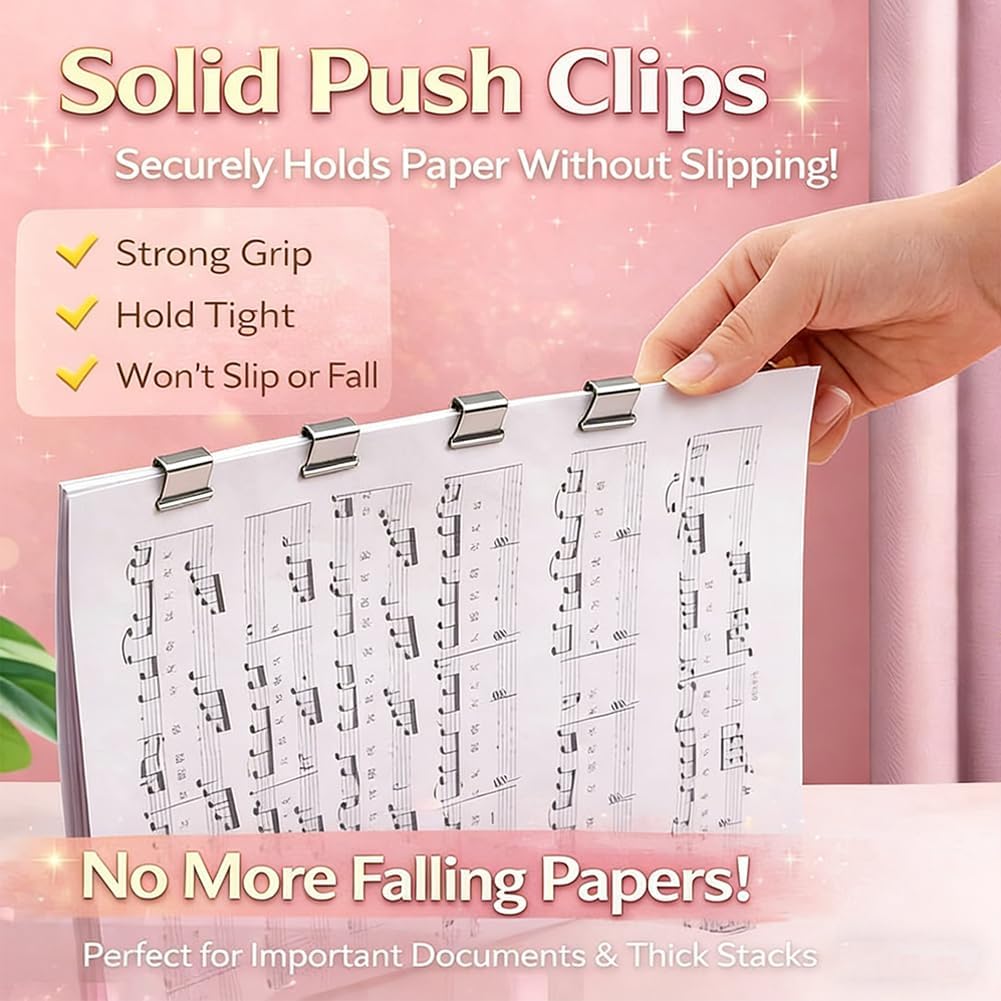 2 Pcs Portable Binder Clip Stapler. with 100 Pcs Small Binder Clips. Non-Destructive Paper Clam Dispenser for Office. Home. School