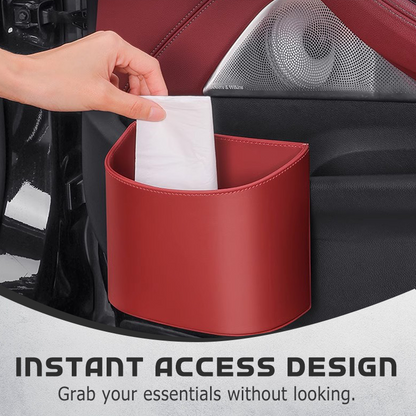 Leather Car Door Cup Holder – Wide‑mouth opening. easy reach for drinks & phone. Clip‑on secure fit. PU leather. tough & stylish. 🛡️✨
