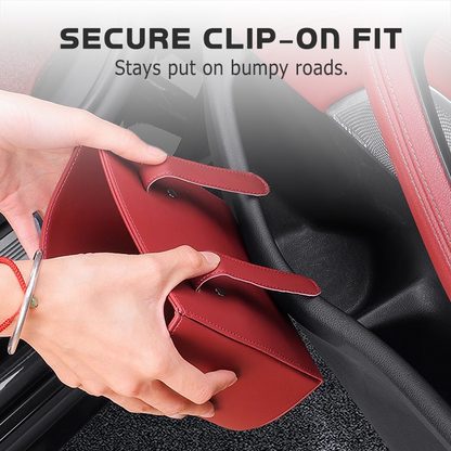 Leather Car Door Cup Holder – Wide‑mouth opening. easy reach for drinks & phone. Clip‑on secure fit. PU leather. tough & stylish. 🛡️✨