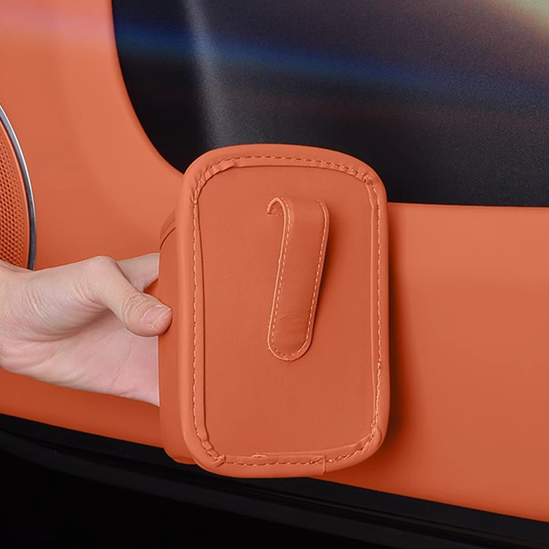Leather Car Door Cup Holder – Wide‑mouth opening. easy reach for drinks & phone. Clip‑on secure fit. PU leather. tough & stylish. 🛡️✨
